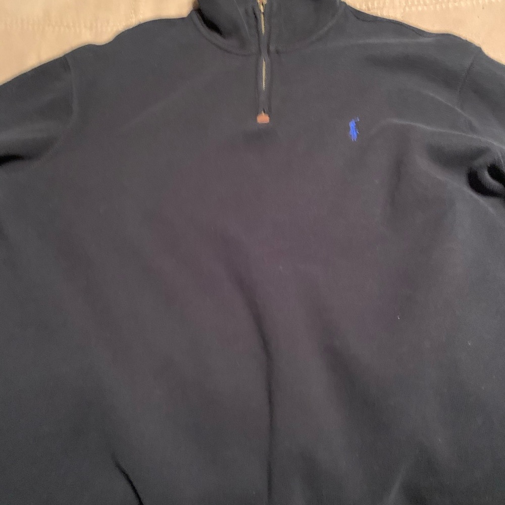 Men’s Black Polo by Ralph Lauren Half-Zip Pullover